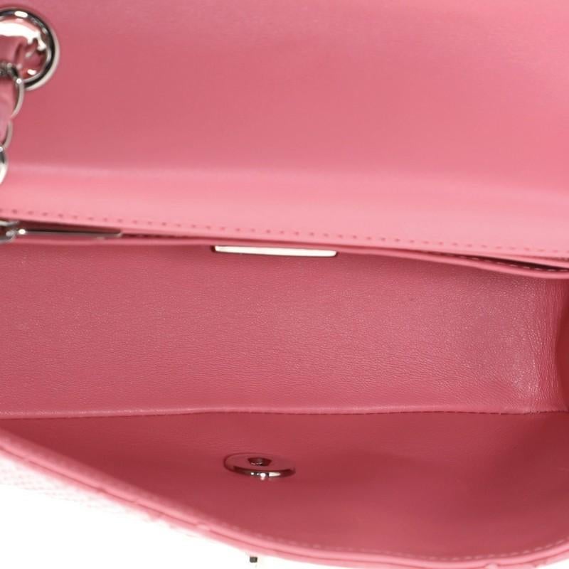 Pink Chanel Classic Single Flap Bag Python Mini