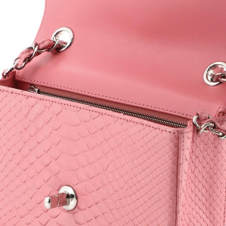 Chanel Classic Single Flap Bag Python Mini at 1stDibs