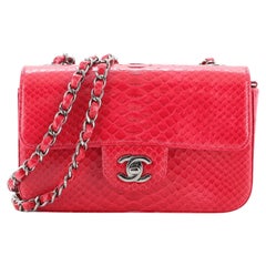 Chanel Classic Single Flap Bag Python Mini at 1stDibs