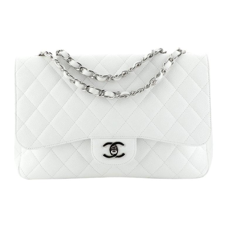 Chanel Classic Single Flap Bag Quilted Caviar Jumbo at 1stDibs