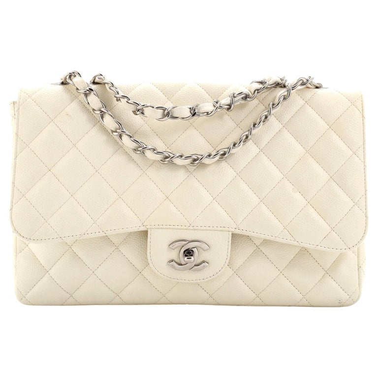 Chanel Classic Single Flap Bag Quilted Caviar Jumbo For Sale at 1stDibs