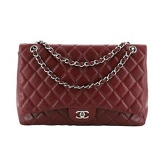 Chanel Classic Single Flap Bag Quilted Caviar Maxi