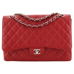 Chanel Classic Single Flap Bag Quilted Caviar Maxi