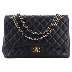 Chanel Classic Single Flap Bag Quilted Caviar Maxi