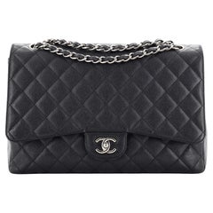 Chanel Classic Single Flap Bag Quilted Caviar Maxi