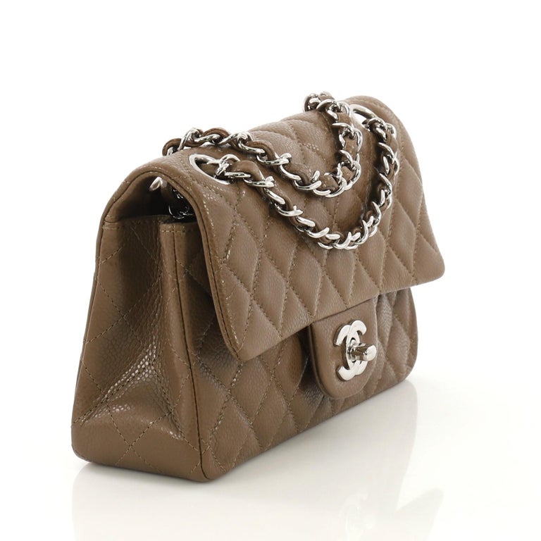 Chanel Classic Single Flap Bag Quilted Caviar Mini at 1stDibs