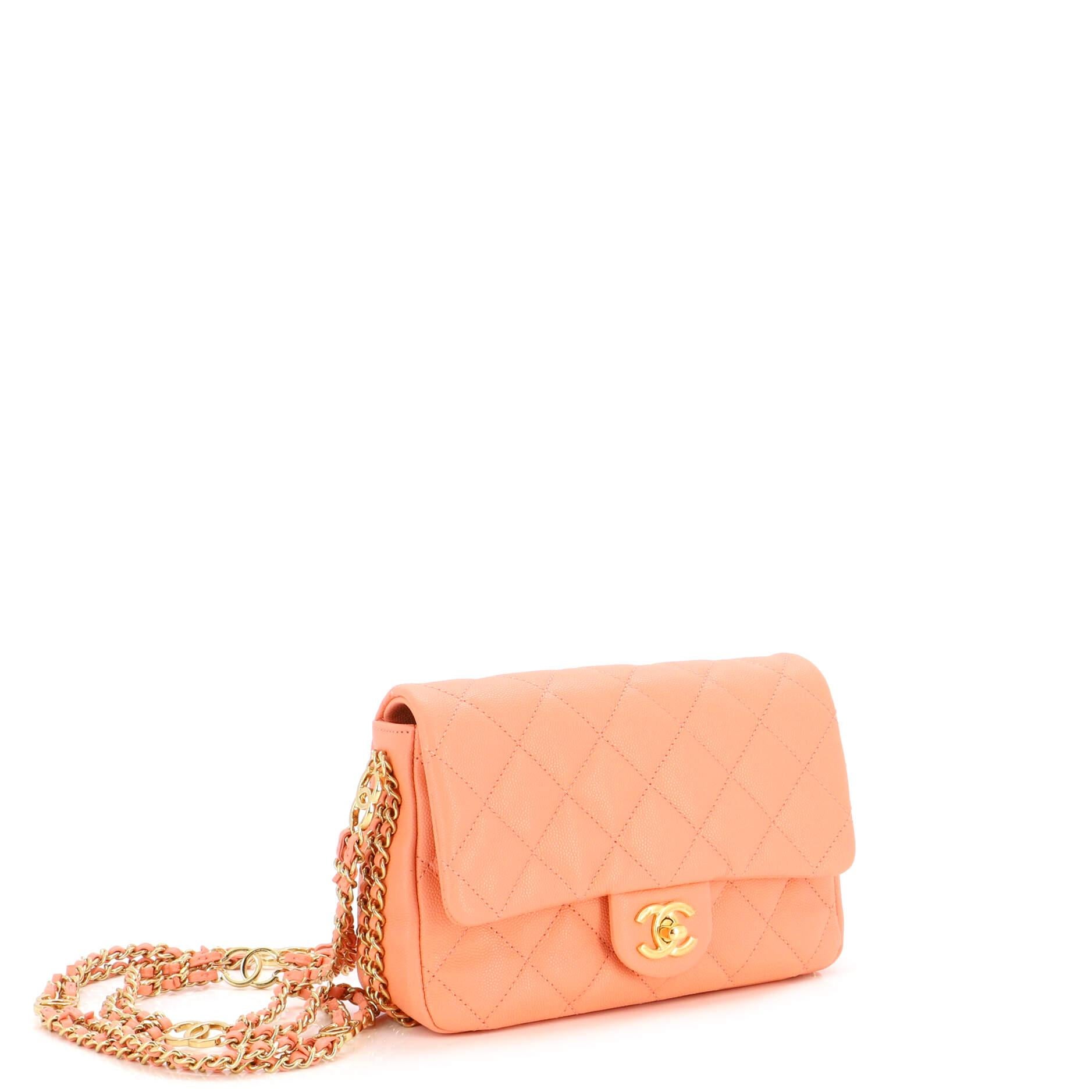 Chanel Classic Single Flap Bag Quilted Caviar Mini For Sale at 1stDibs