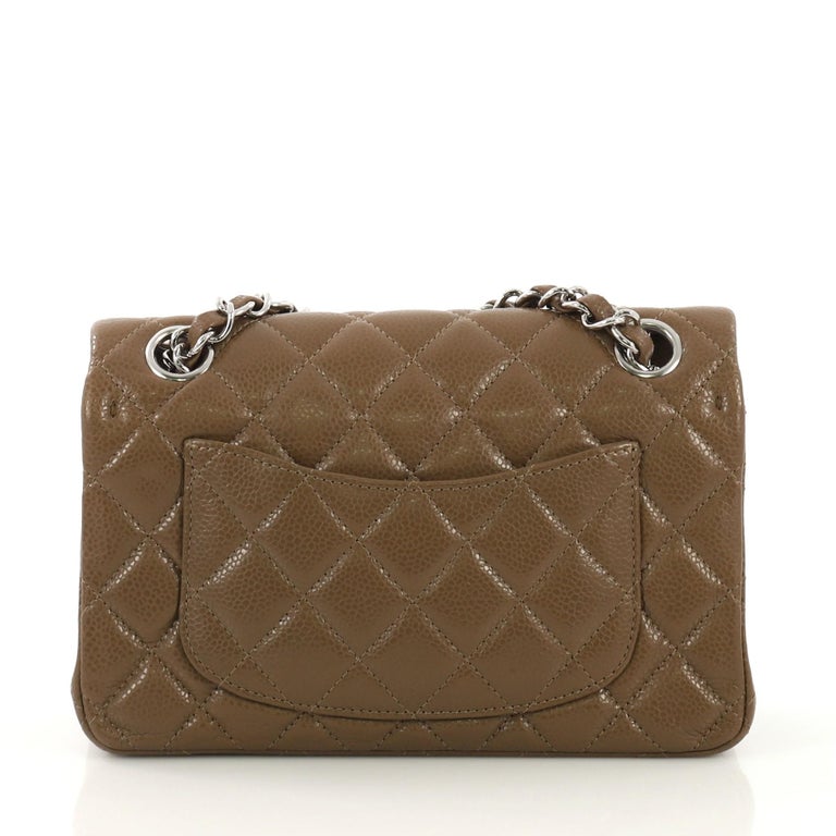 Chanel Classic Single Flap Bag Quilted Caviar Mini at 1stDibs