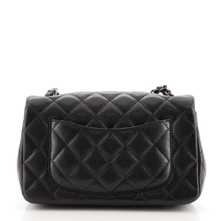 Chanel Classic Single Flap Bag Quilted Caviar Mini at 1stDibs