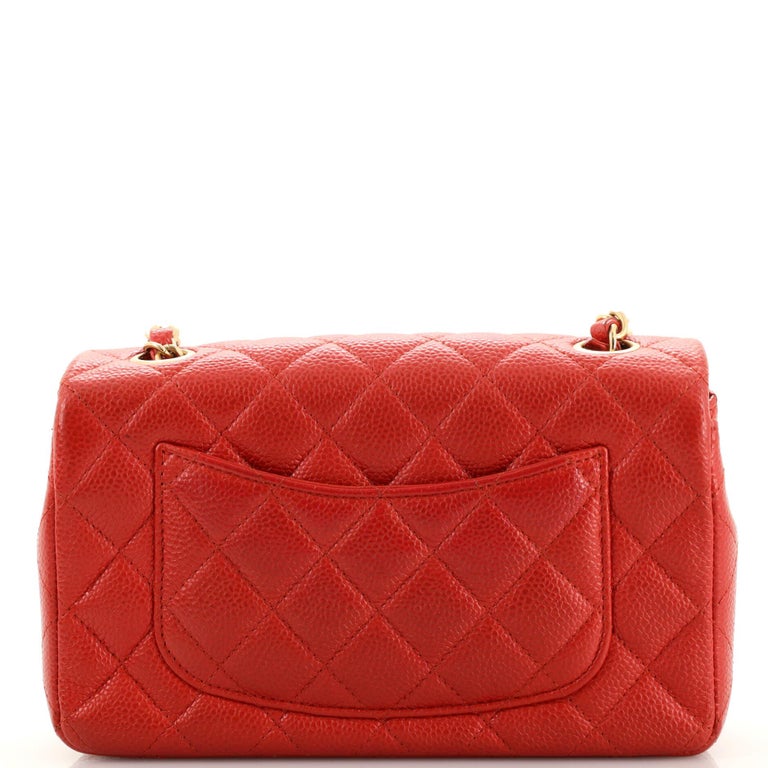 Chanel Classic Single Flap Bag Quilted Caviar Mini For Sale at 1stDibs