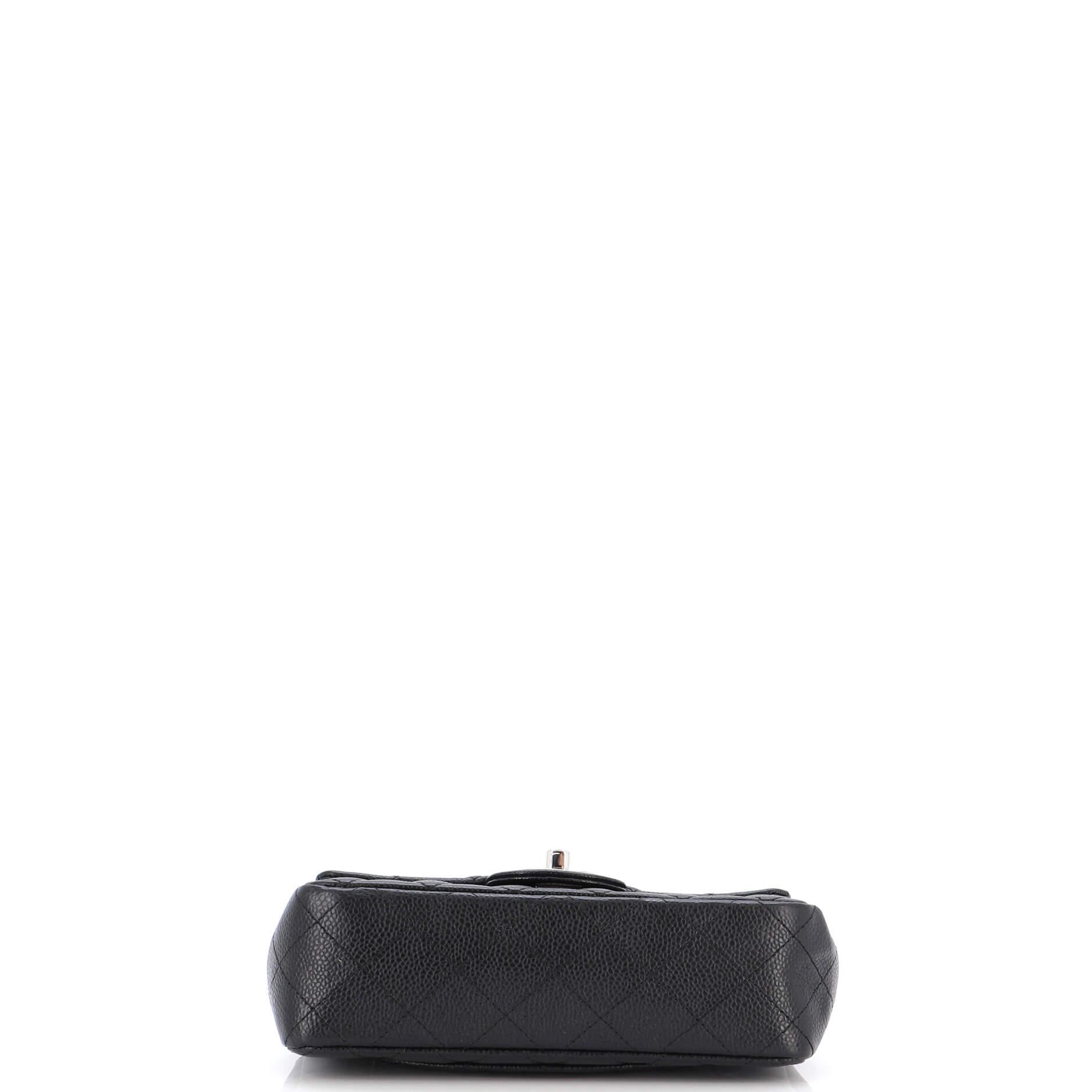 Chanel Classic Single Flap Bag Quilted Caviar Mini For Sale at 1stDibs