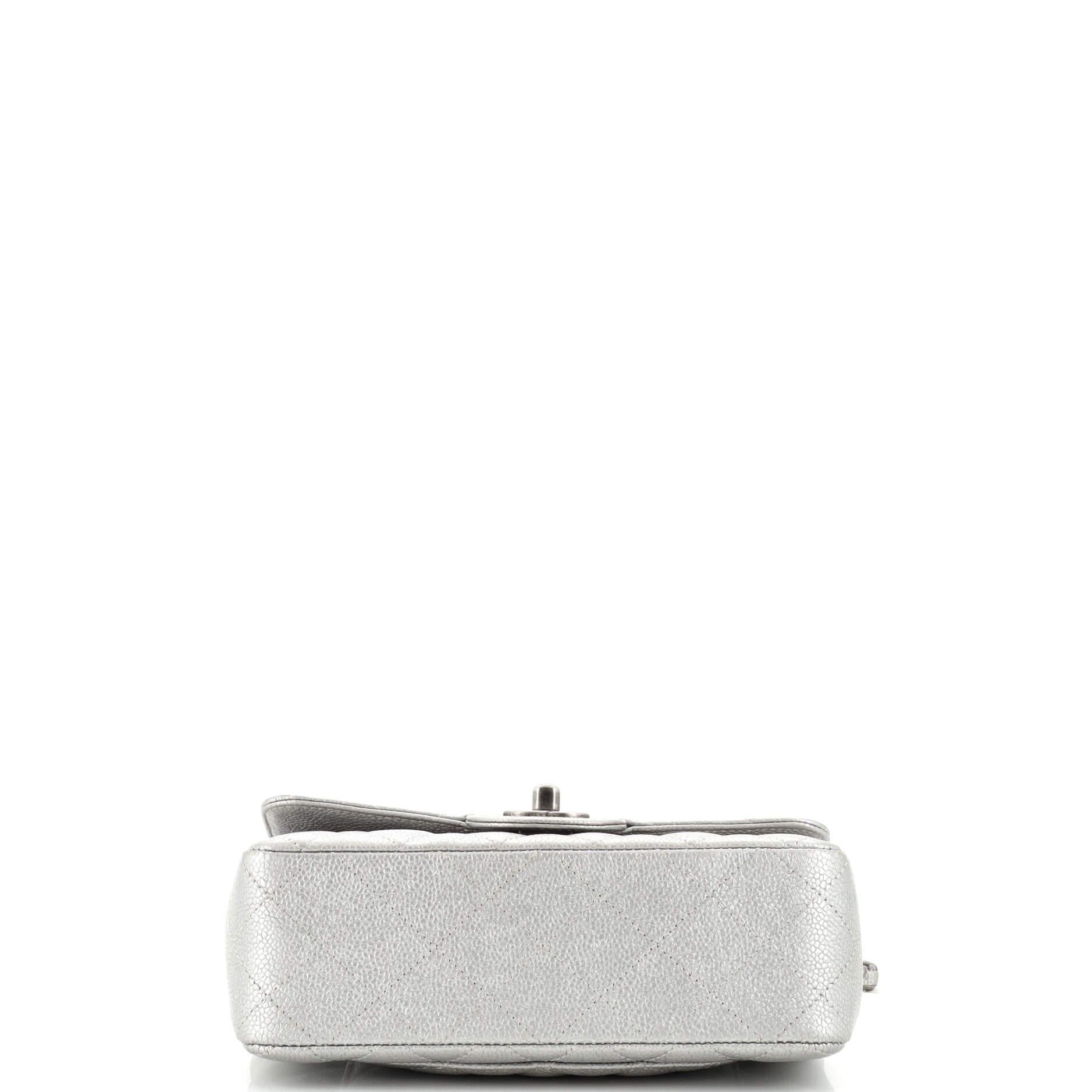Chanel Classic Single Flap Bag Quilted Caviar Mini For Sale at 1stDibs