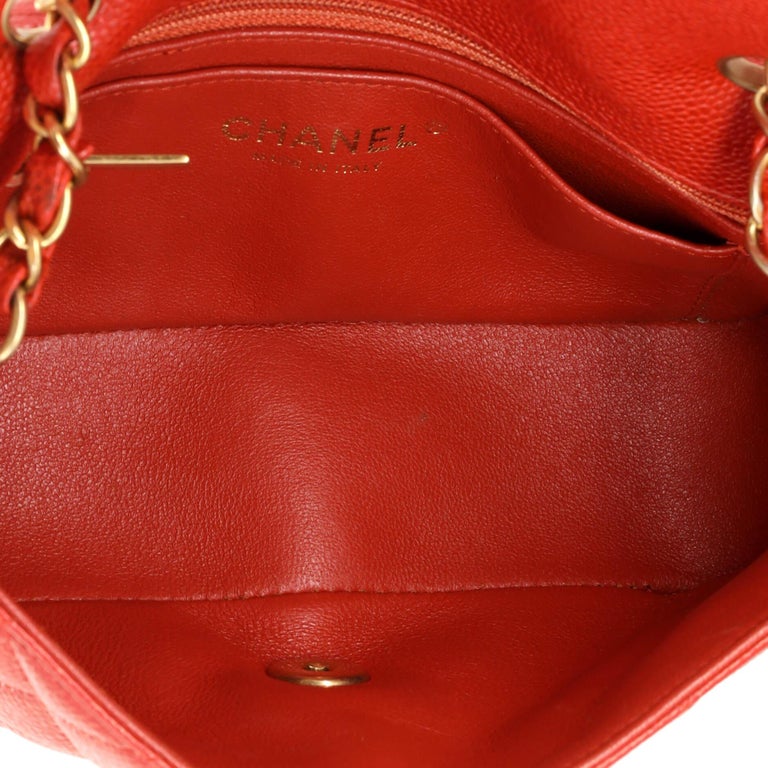Chanel Classic Single Flap Bag Quilted Caviar Mini For Sale at 1stDibs