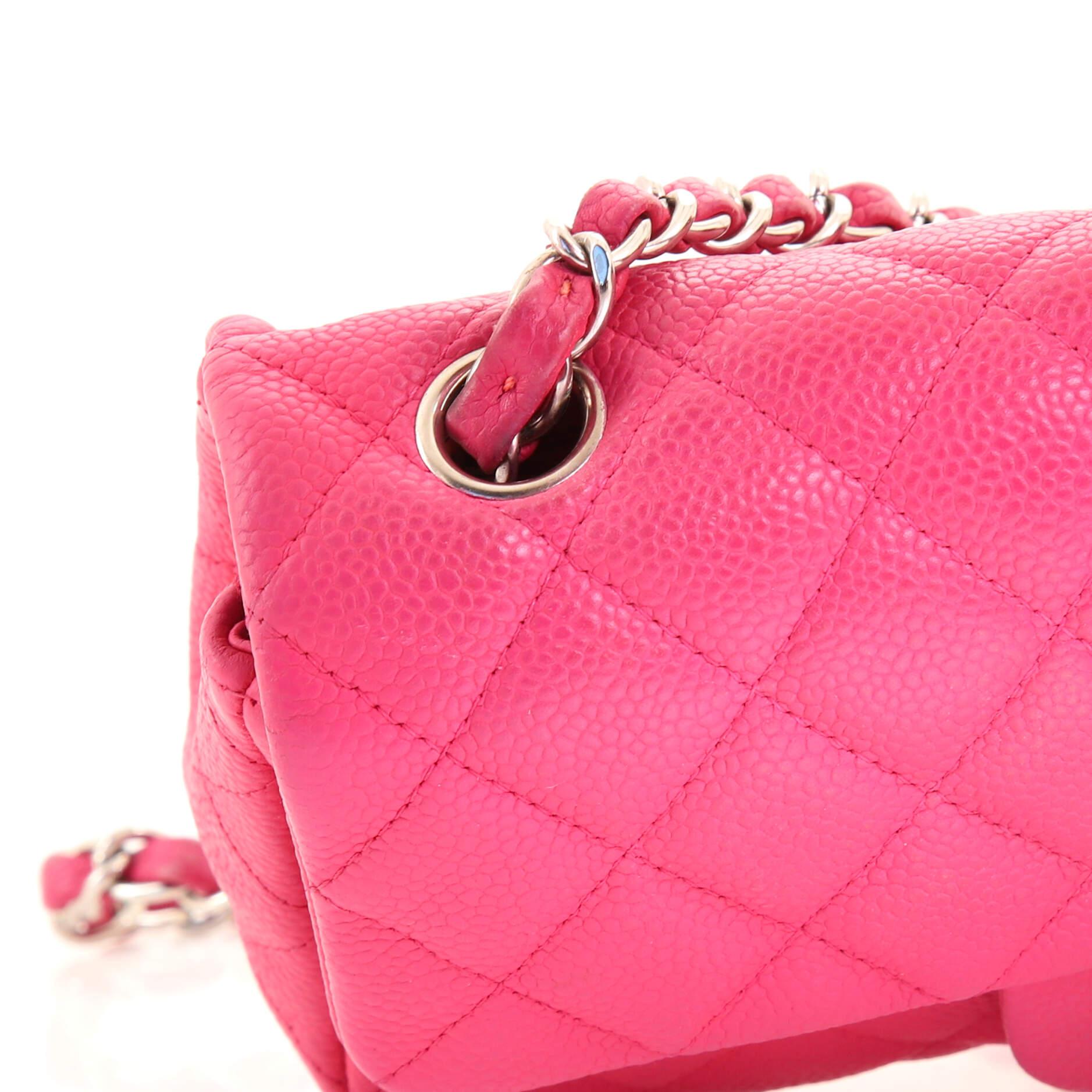 Chanel Classic Single Flap Bag Quilted Caviar Mini For Sale at 1stDibs