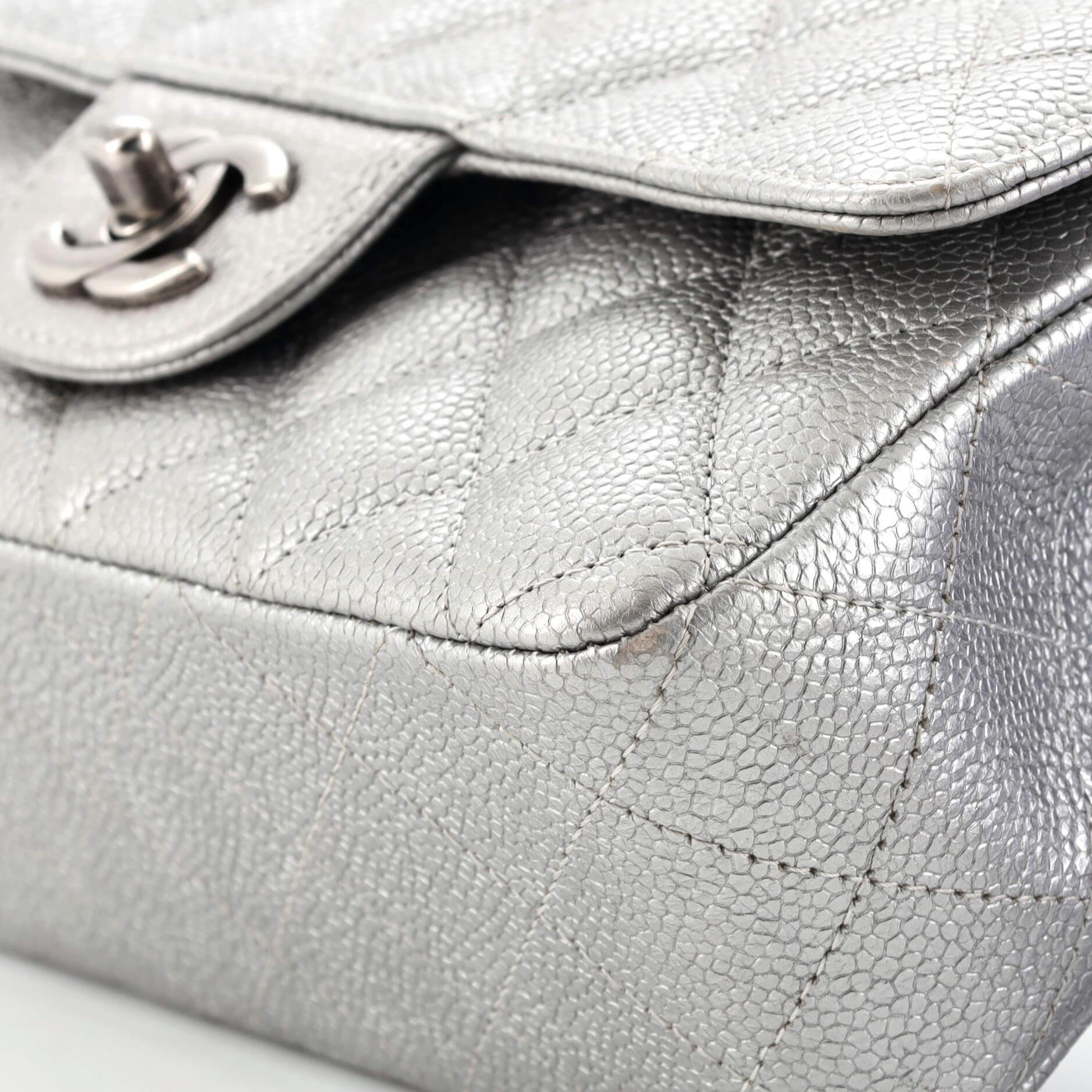 Chanel Classic Single Flap Bag Quilted Caviar Mini For Sale at 1stDibs