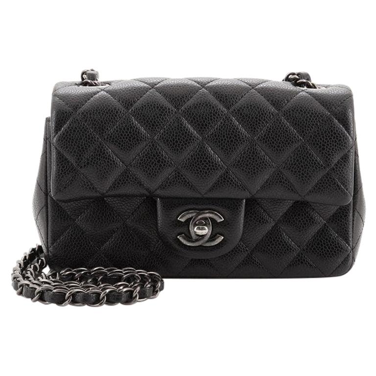 Chanel Classic Single Flap Bag Quilted Caviar Mini at 1stDibs