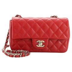 Chanel Classic Single Flap Bag Quilted Caviar Mini
