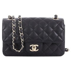 Chanel Classic Single Flap Bag Quilted Caviar Mini