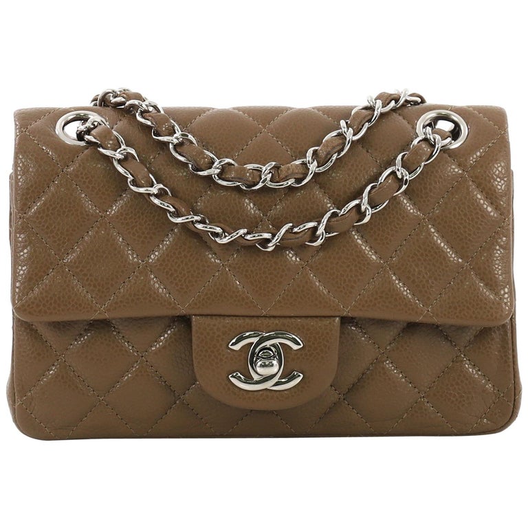 Chanel Classic Single Flap Bag Quilted Caviar Mini at 1stDibs