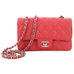 Chanel Classic Single Flap Bag Quilted Caviar Mini
