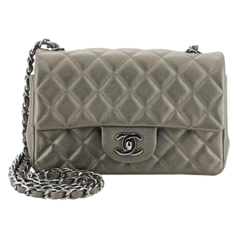 Chanel Classic Single Flap Bag Quilted Caviar Mini at 1stDibs