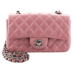 Chanel  Classic Single Flap Bag Quilted Caviar Mini