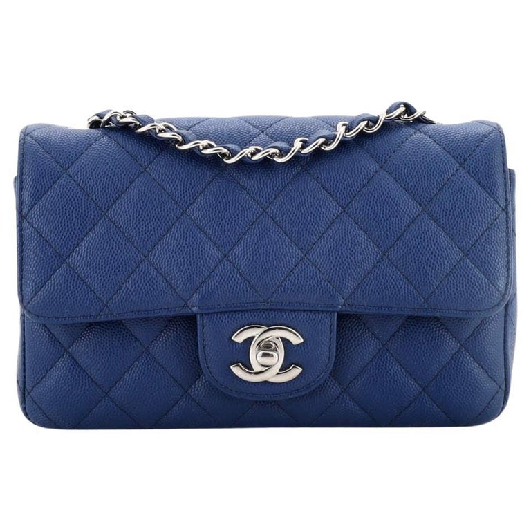 Chanel Classic Single Flap Bag Quilted Caviar Mini For Sale at 1stDibs