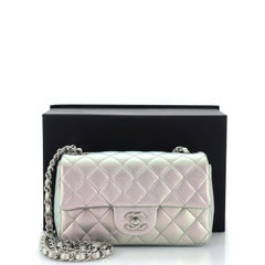 Chanel Classic Single Flap Bag Quilted Iridescent Calfskin Mini