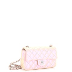 Chanel Classic Single Flap Bag Quilted Iridescent Calfskin Mini