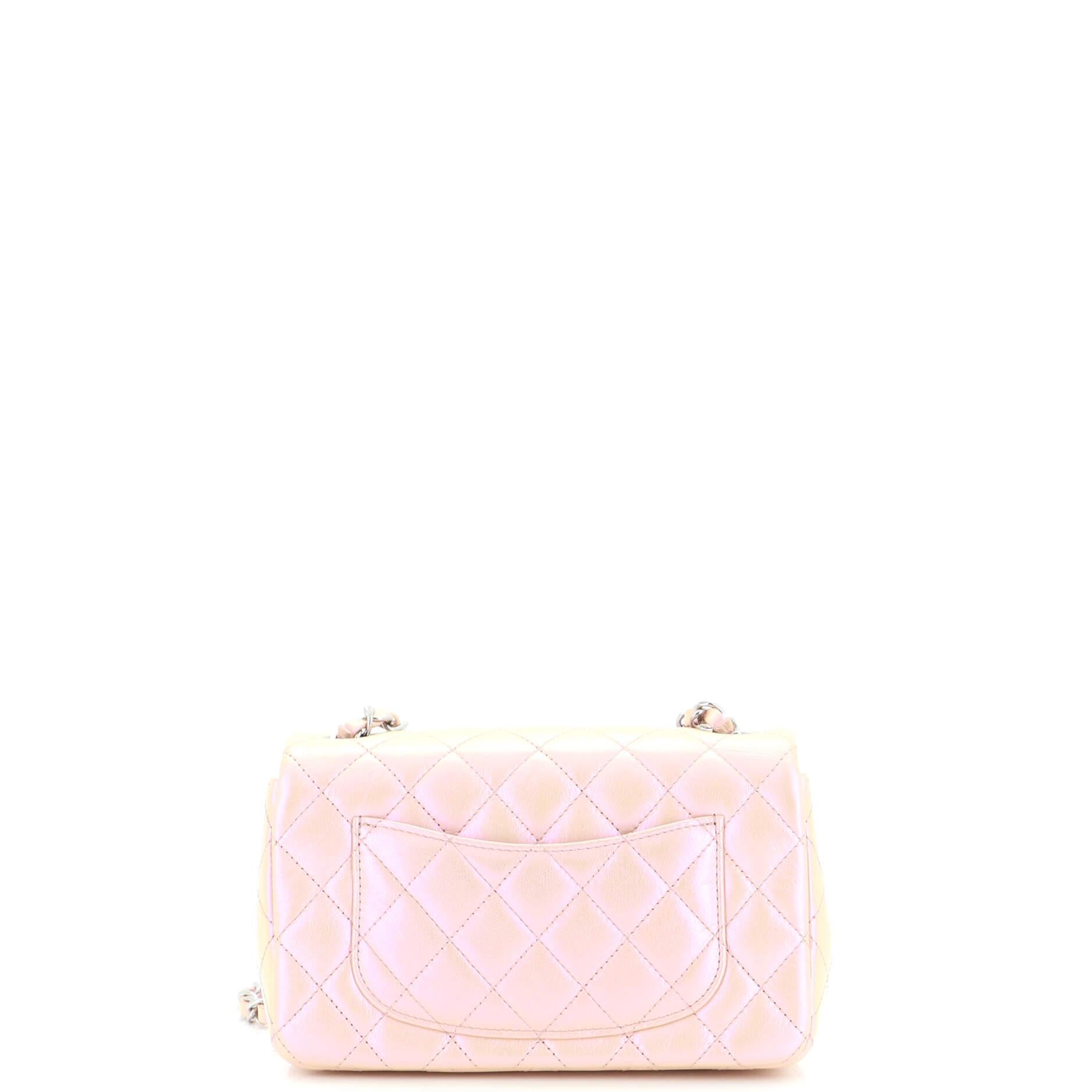 Chanel Classic Single Flap Bag Quilted Iridescent Calfskin Mini