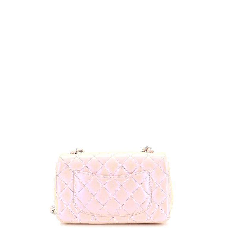 Chanel Metallic Pink Quilted Calfskin Mini Rectangular Classic Single Flap  Silver Hardware, 2018 Available For Immediate Sale At Sotheby's