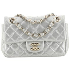 Chanel Classic Single Flap Bag Quilted Iridescent Calfskin Mini