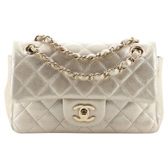 Chanel Classic Single Flap Bag Quilted Iridescent Calfskin Mini
