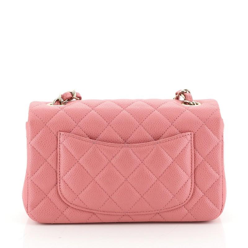 Chanel Classic Single Flap Bag Quilted Iridescent Caviar Mini In Good Condition In NY, NY