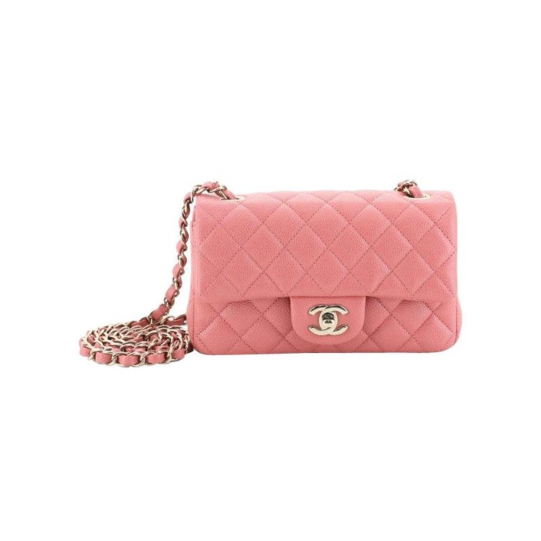 Chanel Classic Single Flap Bag Quilted Iridescent Caviar Mini at 1stDibs