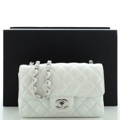 Chanel Classic Single Flap Bag Quilted Iridescent Crumpled Calfskin Mini