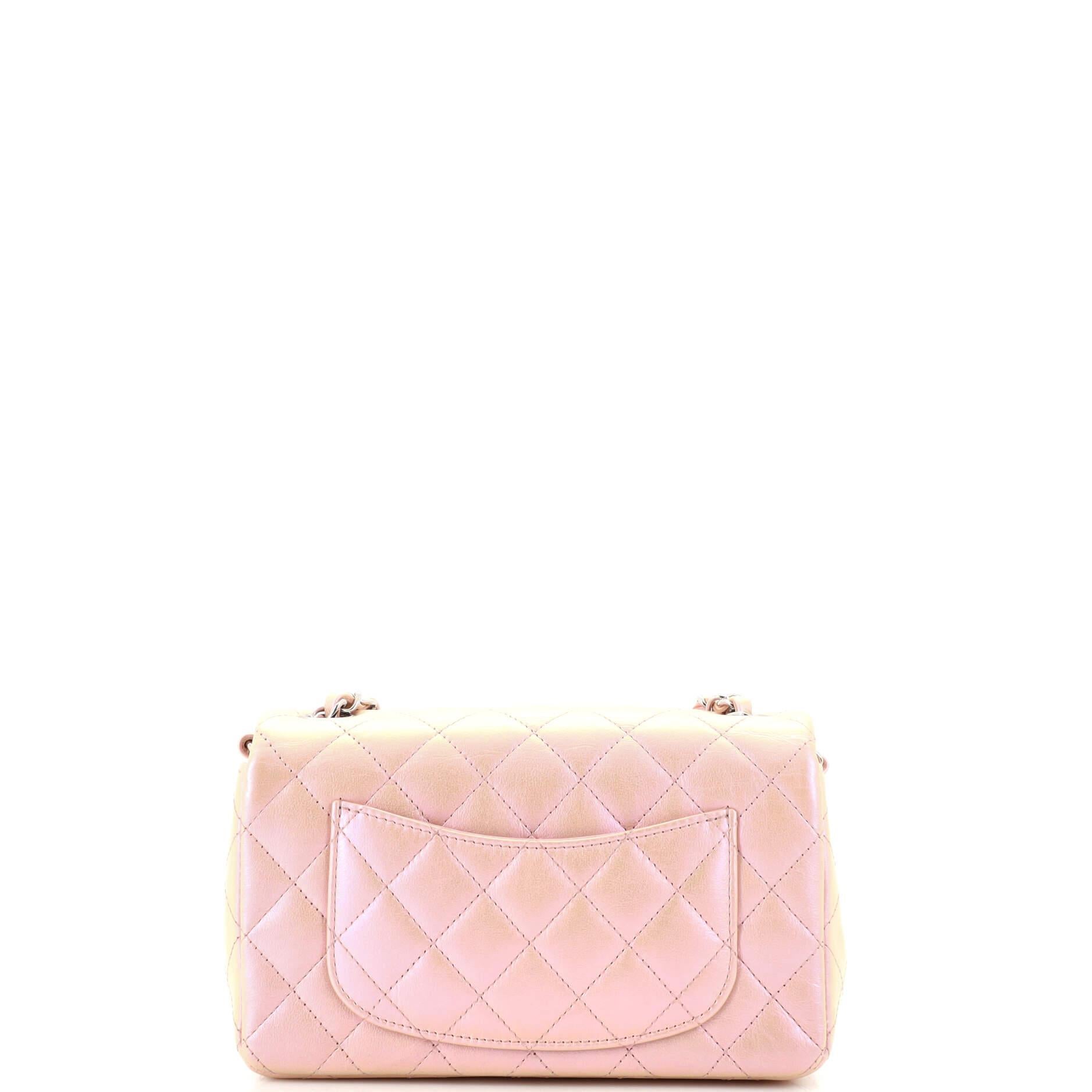 Women's Chanel Classic Single Flap Bag Quilted Iridescent Lambskin Mini