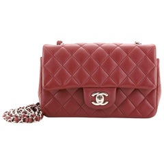 Chanel Classic Single Flap Bag Quilted Iridescent Lambskin Mini