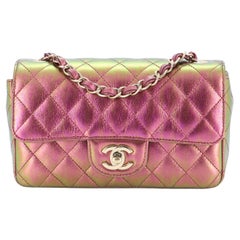 Chanel Classic Single Flap Bag Quilted Iridescent Lambskin Mini