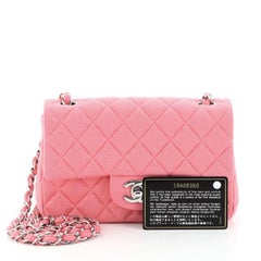 Chanel Classic Single Flap Bag Quilted Jersey Mini