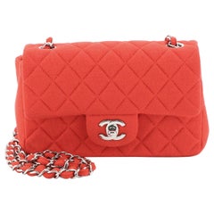 Chanel Classic Single Flap Bag Quilted Jersey Mini