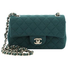 Chanel Classic Single Flap Bag Quilted Jersey Mini