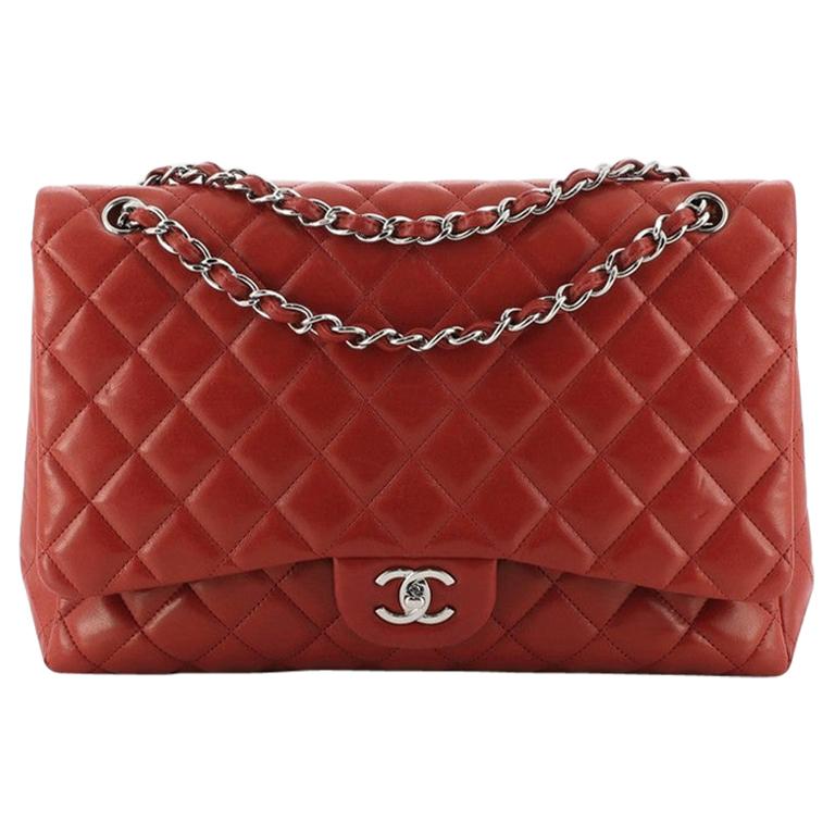 Chanel Classic Single Flap Bag Quilted Lambskin Maxi