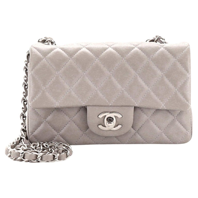 Chanel Flap Bag Gray - 104 For Sale on 1stDibs  chanel grey flap bag, chanel  gray flap bag, gray chanel flap bag