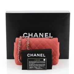 Chanel Classic Single Flap Bag Quilted Matte Caviar Mini