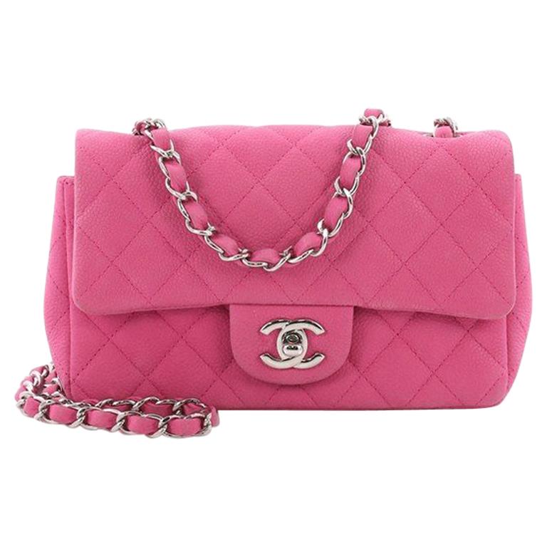 Chanel Classic Single Flap Bag Quilted Matte Caviar Mini at 1stDibs