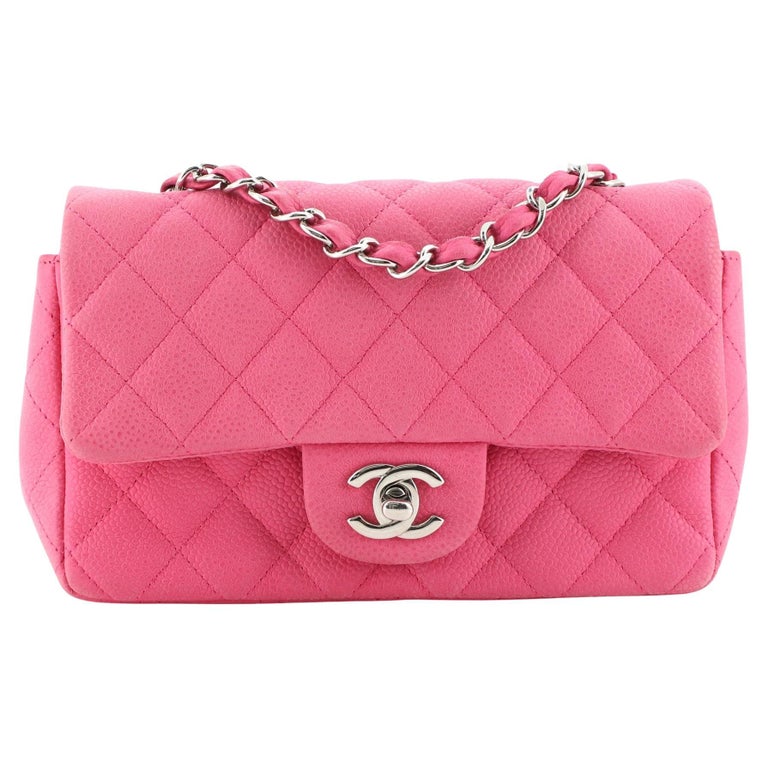 Chanel Classic Single Flap Bag Quilted Matte Caviar Mini at 1stDibs