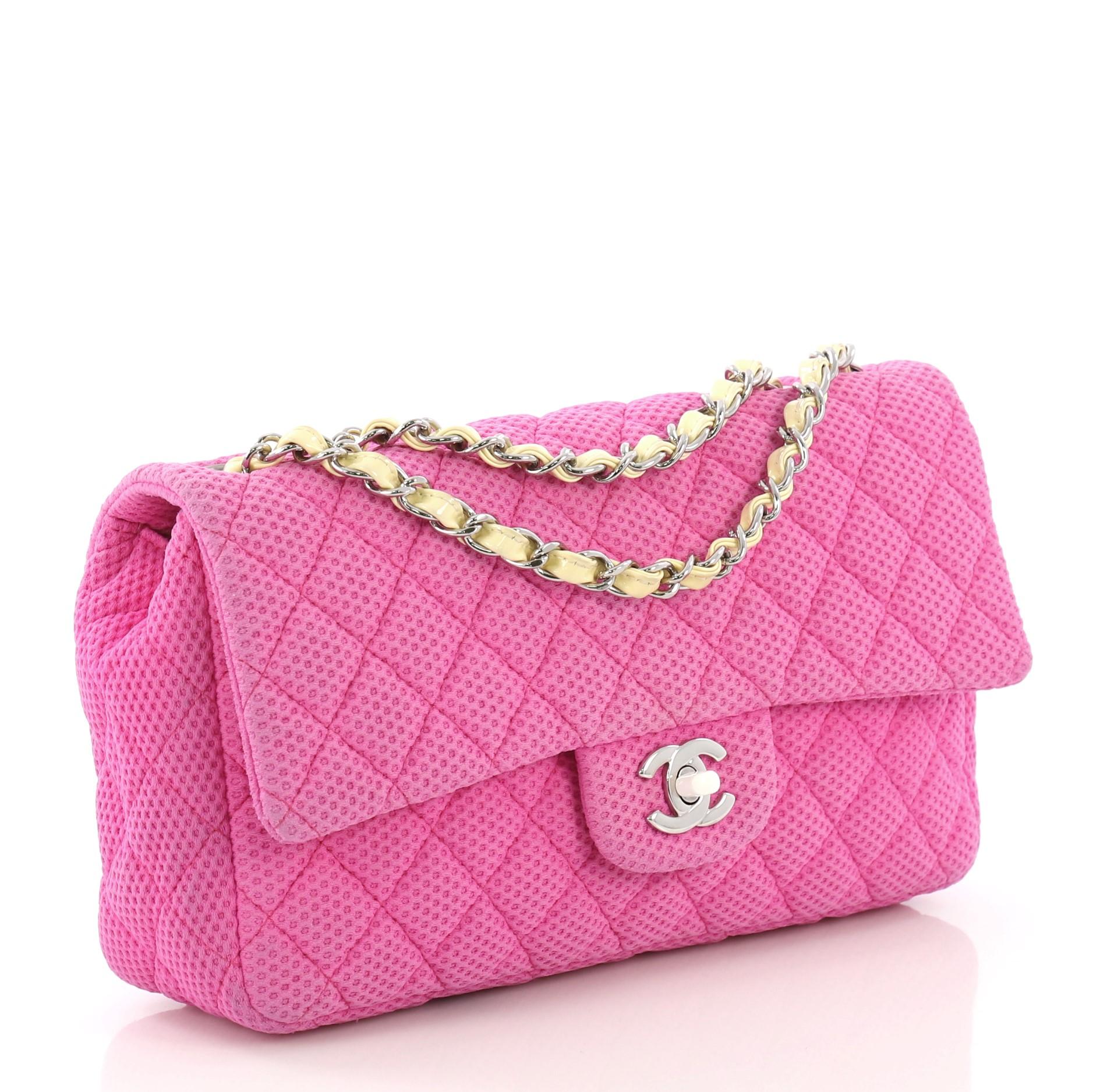 Chanel Classic Single Flap Bag Quilted Mesh Medium at 1stDibs