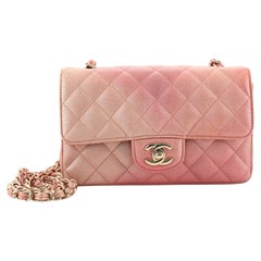 Chanel Classic Single Flap Bag Quilted Ombre Metallic Lambskin Mini