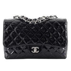 Chanel Classic Single Flap Bag Quilted Patent Jumbo Chanel Classic Single Flap Bag Quilted Patent Jumbo